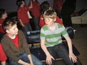 Harry does his Frank Spencer impression to the other Harry